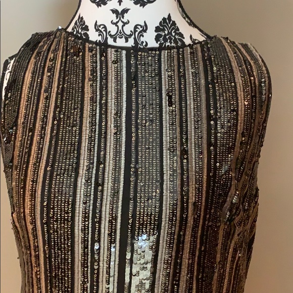 NWT Lauren Ralph Lauren Striped Sequin Dress - Picture 7 of 13